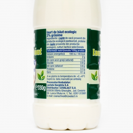 Iaurt de băut eco 2% grăsime 330g