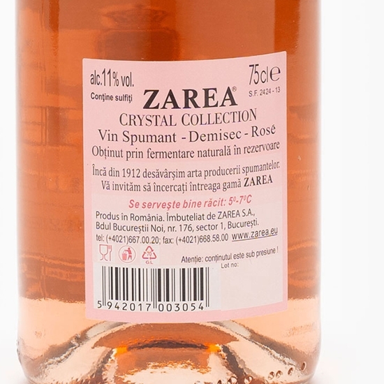 Vin spumant rose demisec Crystal, 11%, 0.75l