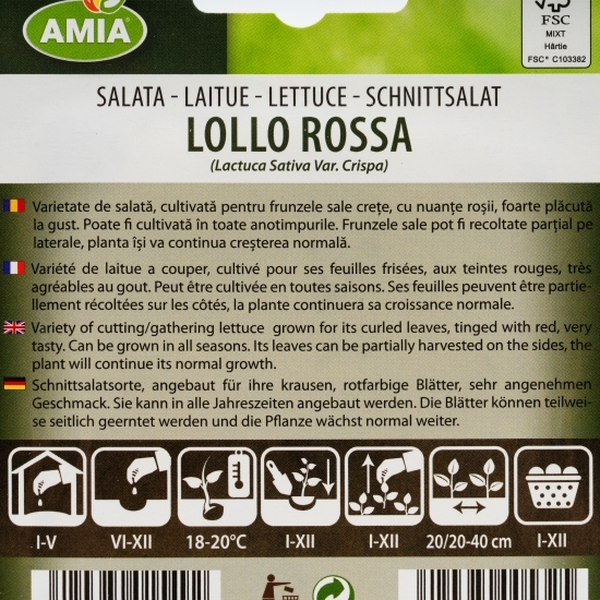 Semințe salată Lollo Rossa 1.8g