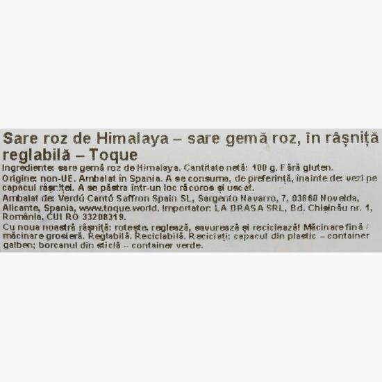 Râșniță sare roz de Himalaya 100g