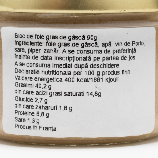 Bloc de foie gras de gâscă 90g