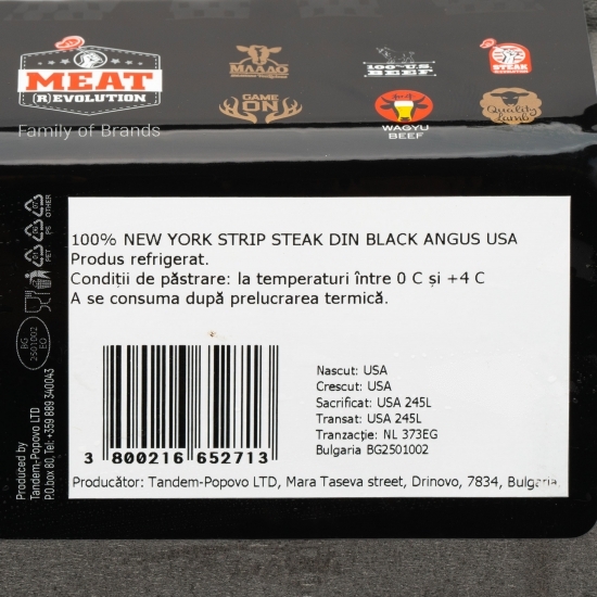 New York strip steak de Black Angus din SUA 300g