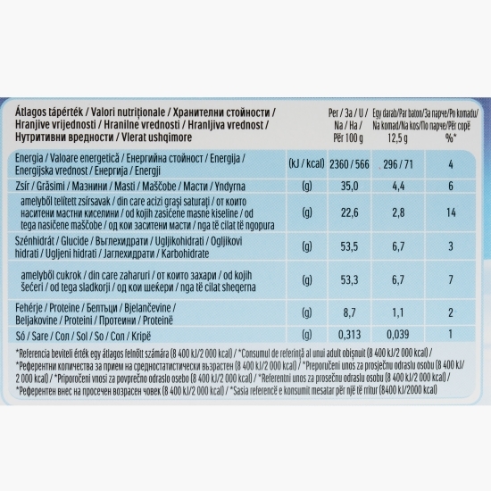 Batoane de ciocolată cu lapte, 12 buc, 150g