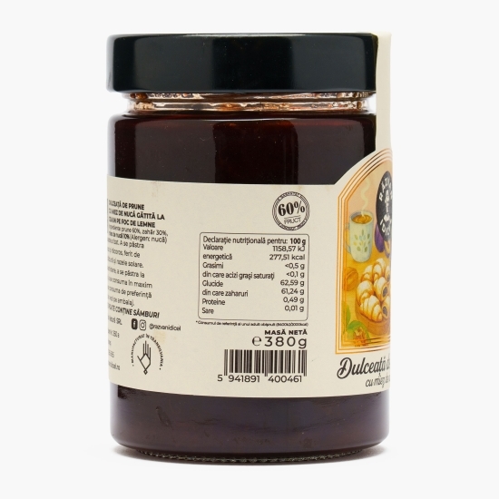 Dulceață de prune cu miez de nucă, gătită la ceaun pe foc de lemne 380g