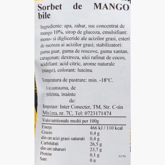 Sorbet de mango - biluțe 72g