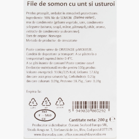 File somon condimentat cu unt și usturoi 200g