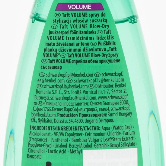 Spray fixativ Volume Blow-Dry (3) pentru toate tipurile de păr 150ml