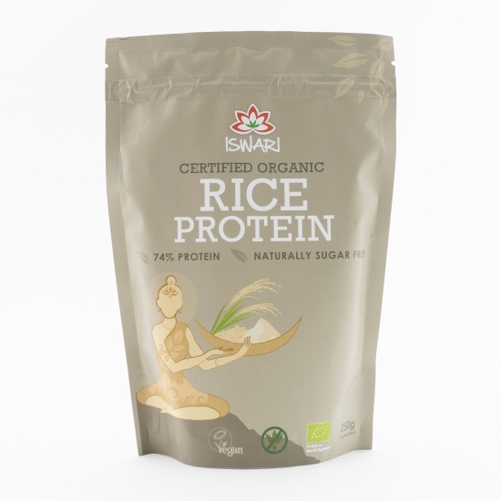 Pulbere proteică eco din orez brun 74% proteină 250g