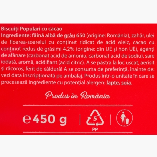 Biscuiți populari cu cacao 450g