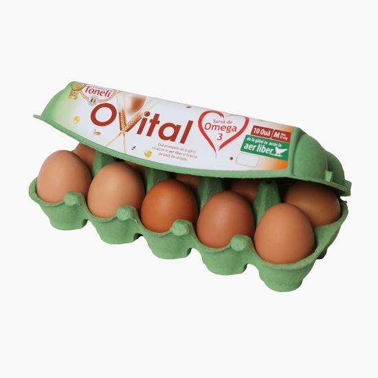 Ouă proaspete cu Omega mărimea M cod 1, 10 buc