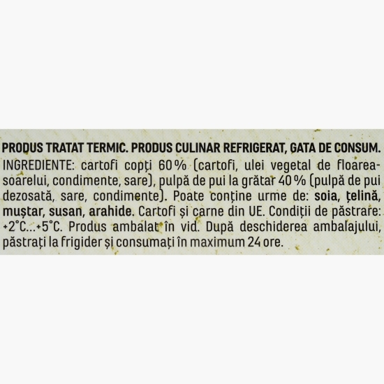Cartofi copți cu pulpă de pui la grătar, 250g