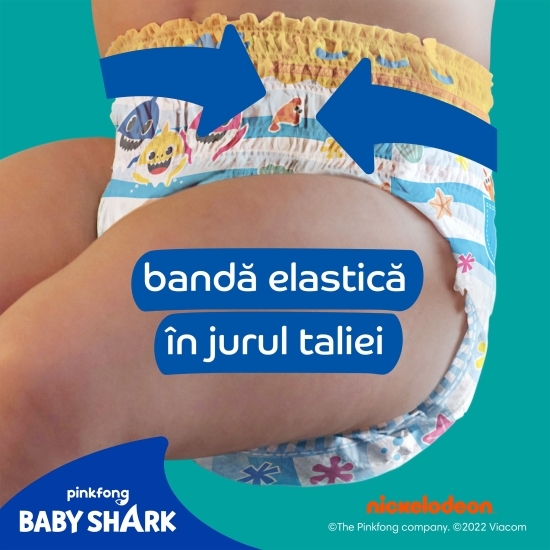 Scutece chiloțel pentru apă Splashers Baby Shark, mărimea 3-4, 6-11kg, 12 buc