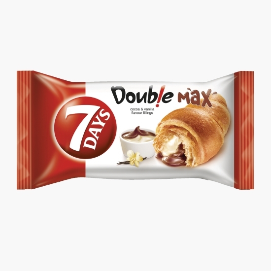 Croissant Double Max cu cremă de cacao și vanilie 80g