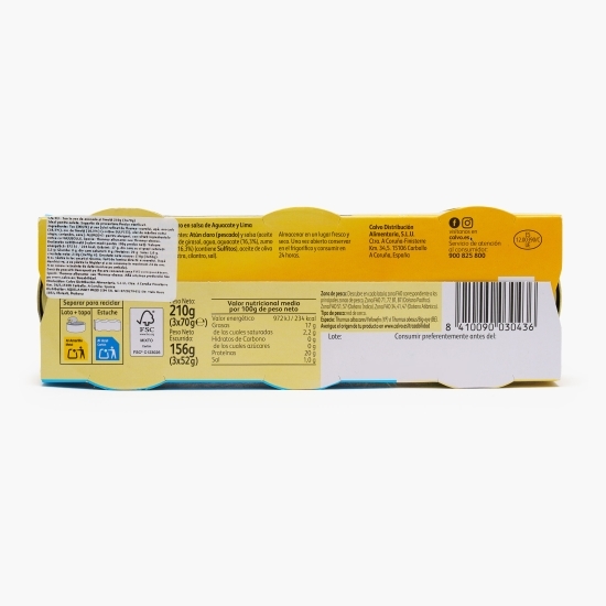 Ton în sos de avocado și lime 3x70g