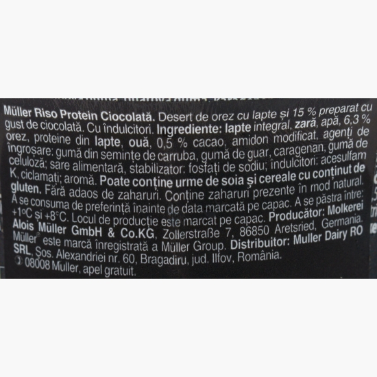 Desert de orez cu lapte și ciocolată High Protein, fără zahăr adăugat 180g