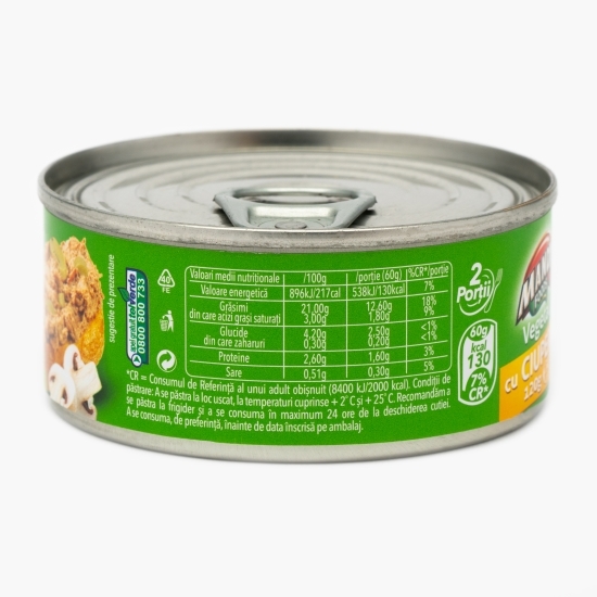 Pastă vegetală tartinabilă cu ciuperci 120g