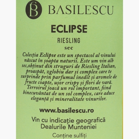 Vin alb sec Riesling italian Eclipse, 12.6%, 0.75l