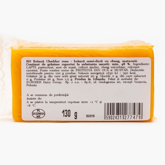 Brânză Cheddar Red (roșu) 130g