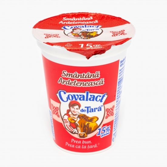 Smântână ardelenească 15% grăsime 370g