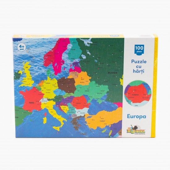 Puzzle Harta Europei 100 piese 4+ ani