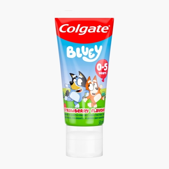 Pastă de dinți pentru copii cu fluor, vârstă 0-5 ani, aromă de căpșuni, 50ml