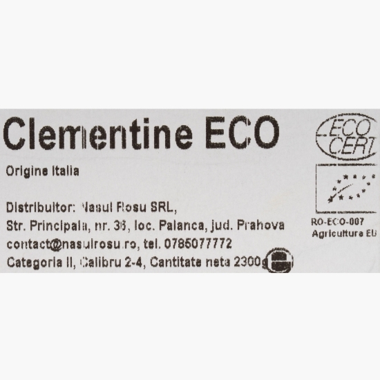 Clementine cu frunze din Calabria eco, cutie, 2.3kg