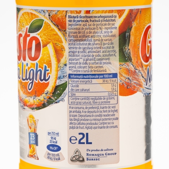 Suc portocală băutură necarbogazoasă light 2l