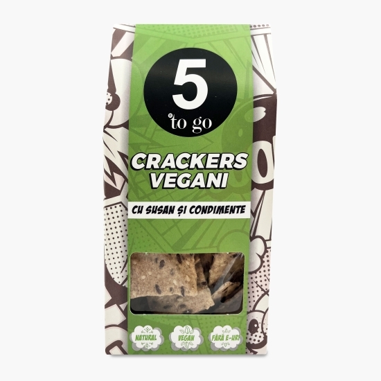 Crackers vegani cu susan și condimente 80g