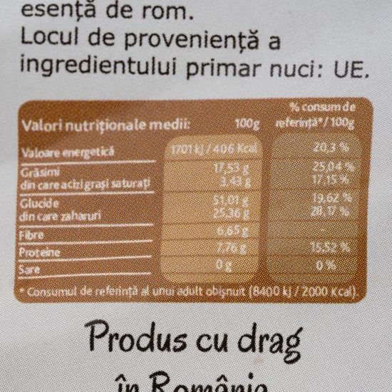 Cozonac vegan fără zahăr adăugat 500g