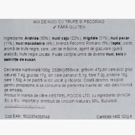 Mix de nuci cu trufe și pecorino 120g