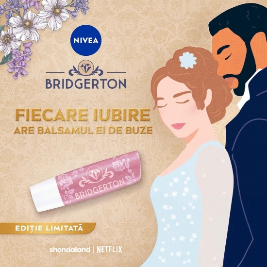 Balsam de buze Rose Meringue, ediție limitată Bridgerton 4.8g