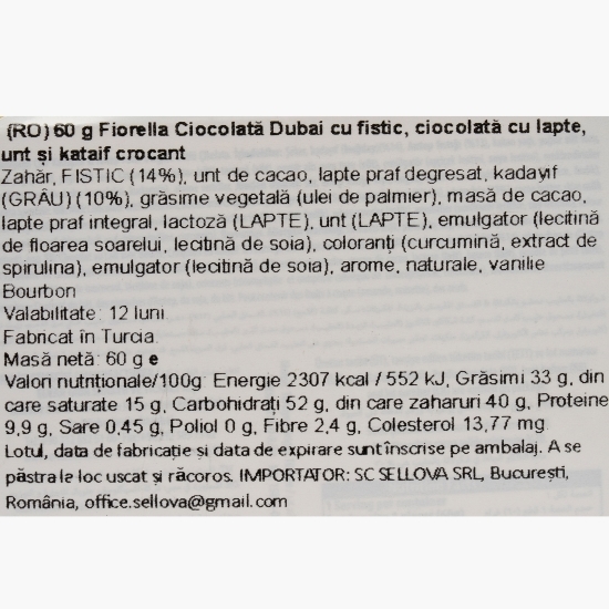 Ciocolată Dubai 60g