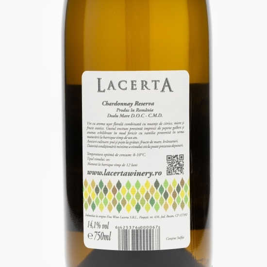 Vin alb sec Reserva Chardonnay, 14.1%, 0.75l