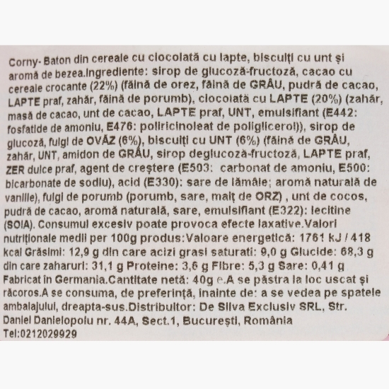 Baton de cereale cu ciocolată, biscuiți și bezea 40g