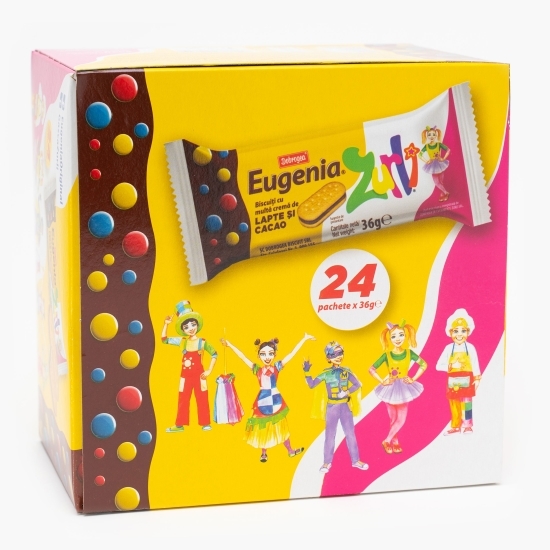 Biscuiți cremă lapte și cacao Zurli 864g (24x36g)