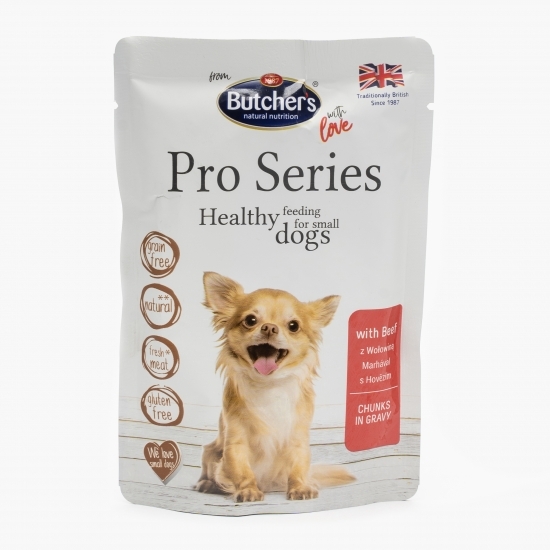 Hrană umedă pentru câini talie mică, 100g, Pro Series, vită