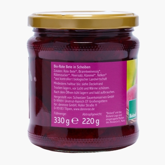 Sfeclă roșie felii ECO, 330g