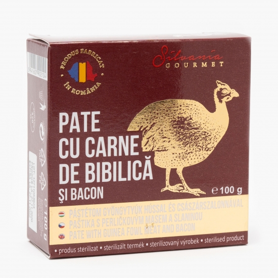 Pate cu carne de bibilică și bacon 100g
