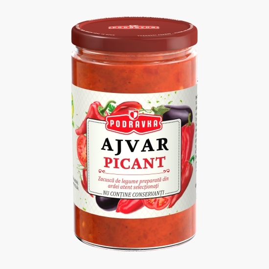 Ajvar Picant - Zacuscă de ardei roșii 350g
