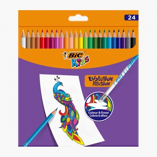 Creioane colorate Evolution Illusion 24 buc