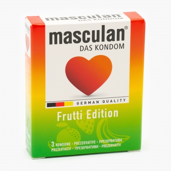 Prezervative cu arome, Frutti Edition, 3 buc