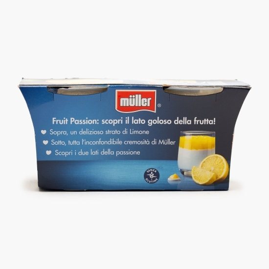 Iaurt cu lămâie Fruit Passion, pachet 2x125g