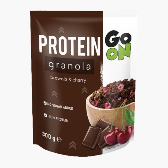 Granola Protein cu aromă de brownie și cireșe liofilizate, fără zahăr adăugat, 300g