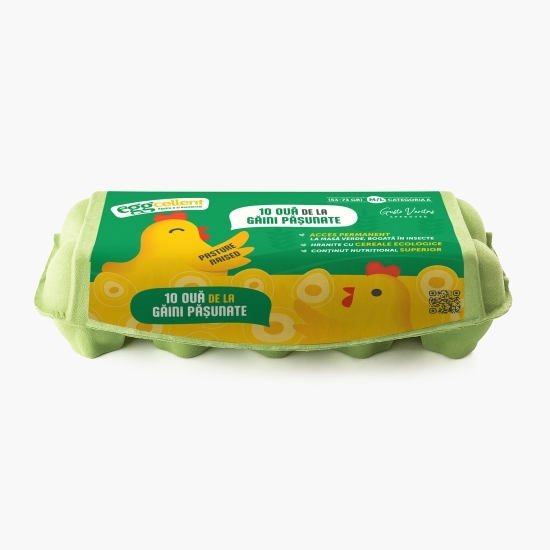 Ouă de la găini pășunate, marime M-L, 10 buc