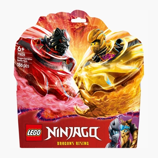 Pachet de luptă cu dragoni Spinjitzu, 71826 Ninjago Dragons Rising, 186 piese, +6 ani