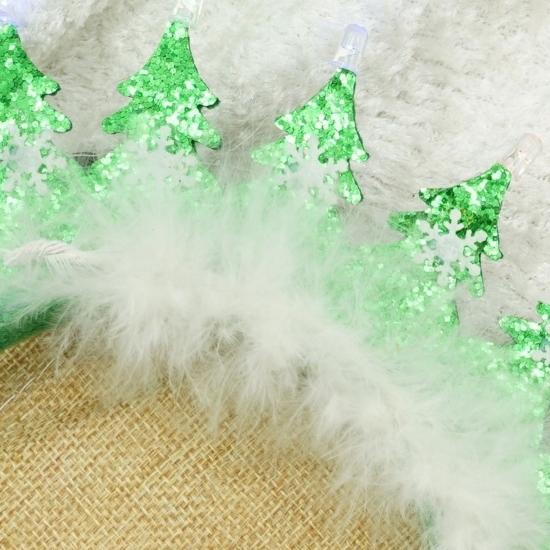 Bentiță brăduți de Crăciun, verde