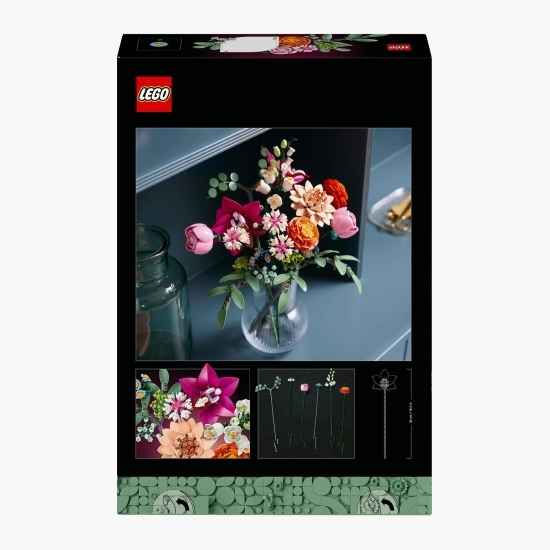 Frumos buchet de flori roz, 10342 Botanicals, 749 piese, +18 ani