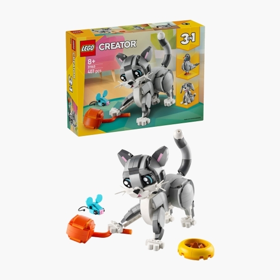 Pisică jucăușă, 31163 Creator 3 în 1, 407 piese, +8 ani