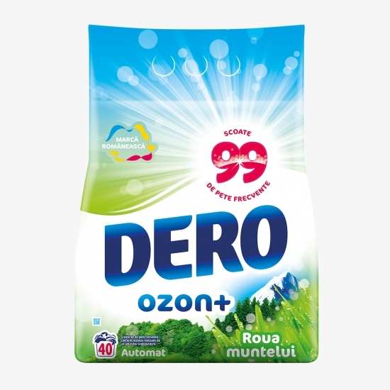 Detergent de rufe pudră automat Ozon+ „Roua muntelui” 40 spălări, 4kg