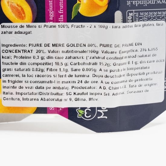 Mousse de mere și prune 200g (2x100g)